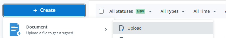 Uploading a document